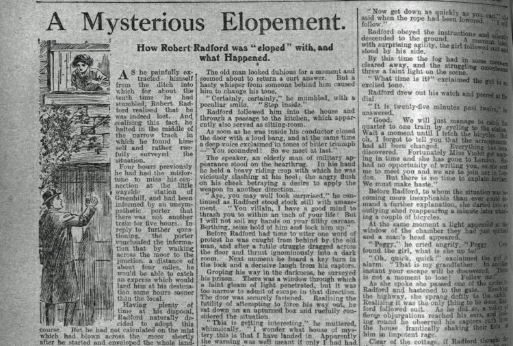Scan of The People's Friend short story from 1913