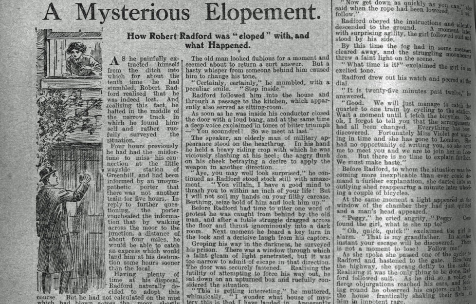 Scan of The People's Friend short story from 1913