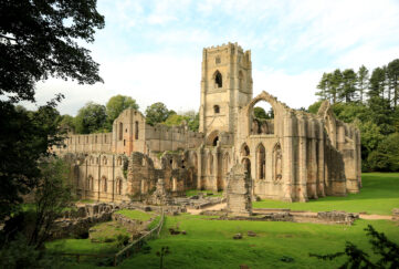 Fountains Abbey ruins National Trust Site, North Yorkshire