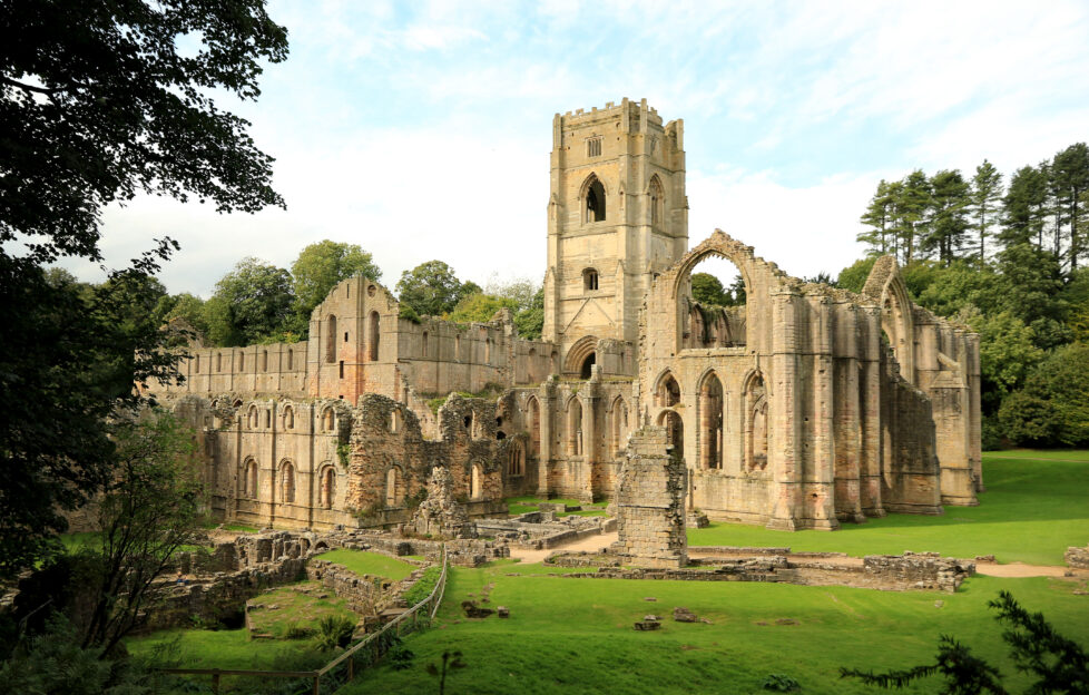 Fountains Abbey ruins National Trust Site, North Yorkshire
