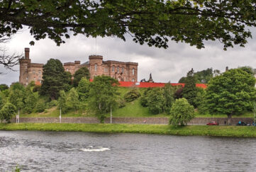 Inverness castle view from the river