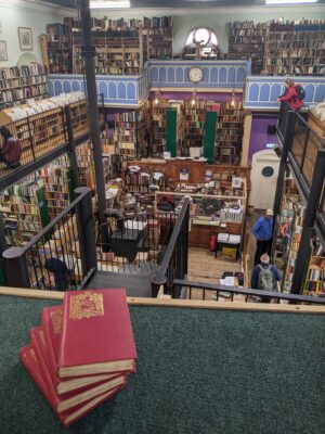 Leakey's Bookshop, Inverness, view of the store from the top floor