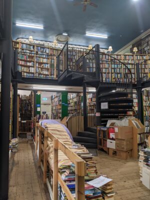 Leakey's Bookshop, Inverness view from the entrance bottom floor