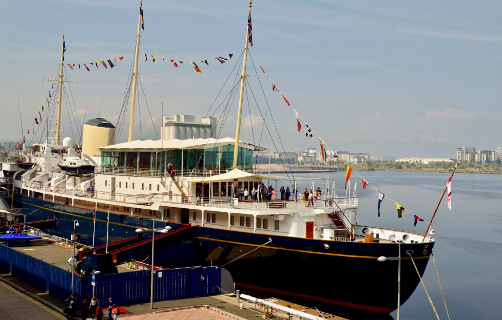 Royal Yacht Brtiannia docked