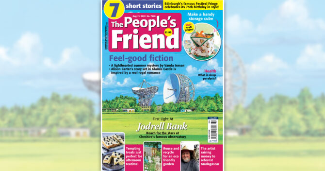 The People's Friend magazine cover Jodrell Bank, issue Aug 13th 