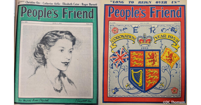 1952/1953 covers of The People's Friend of a young Queen Elizabeth II and her coronation