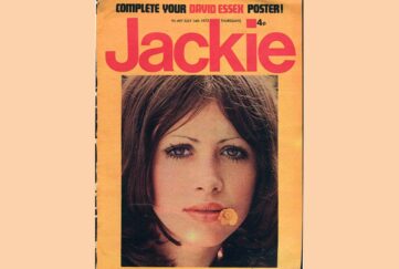 Image of 'Jackie' magazine cover from 1973.
