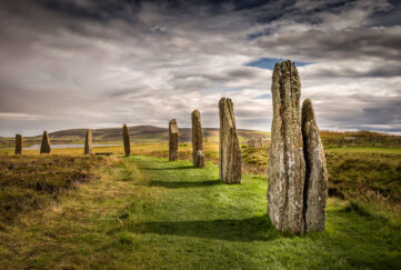 ancient stone circle on Orkney island