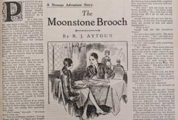 "The Moonstone Brooch" by R. J. Aytoun first published in March 1930 original copy of The People's Friend