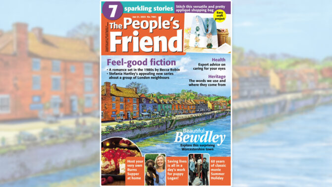 Cover of The People's Friend issue January 21st depicting illustration of Bewdley