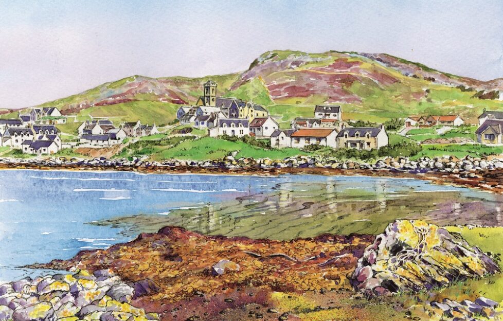 An illustration of the Outer Hebrides.