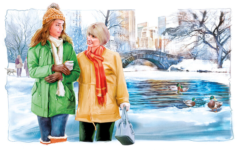 Juliet and Grace in New York Illustration: Sailesh Thakrar