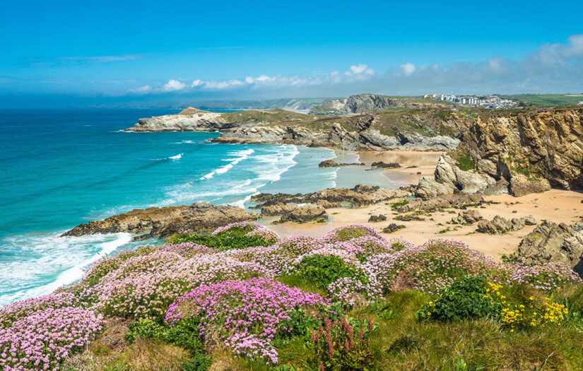 Stunning coastal scenery with Newquay beach in North Cornwall Pic: Shutterstock