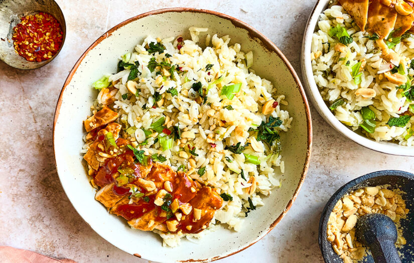 Sticky Chicken Rice Bowl