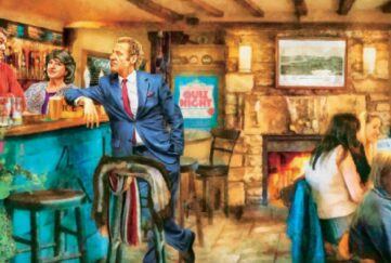 An old colleague visits Brad in the pub Illustration Gerard Fay