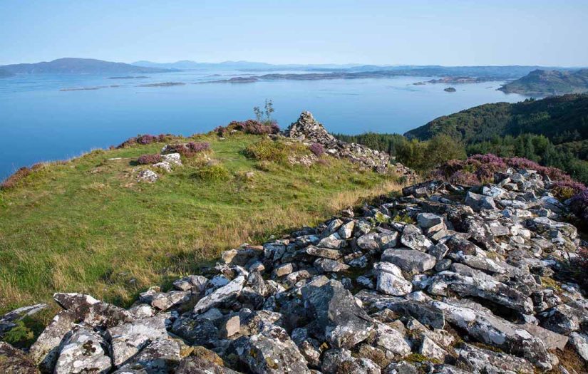 At Castle Dounie, high above the Sound of Jura Pic: Willie Shand