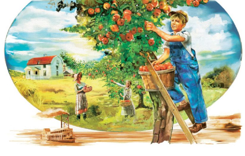 Billy-Bob picking apples Illustration by Sailesh Thakrar