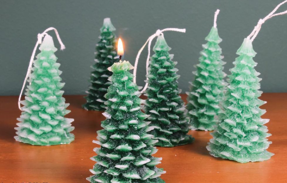 Handmade pine cone candles