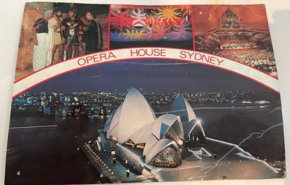 Image shows the postcard which was posted from Sydney on 27 August 1981