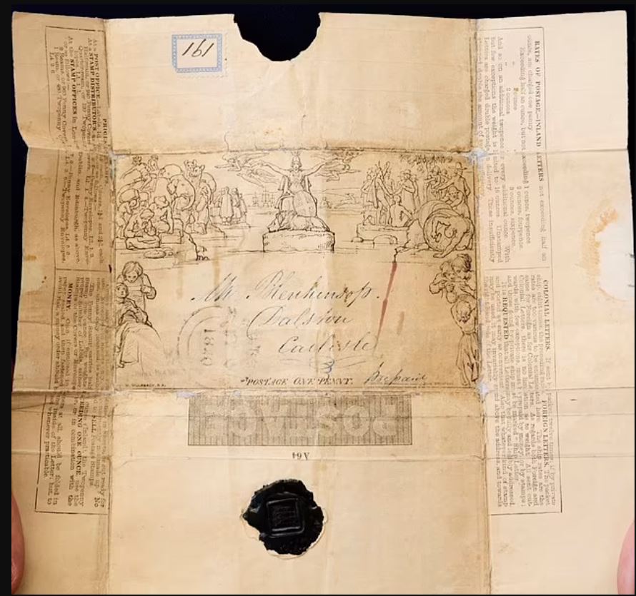 Worth £2 million! First Ever Envelope Sent With A Penny Black Stamp ...