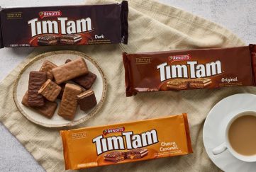 Three flavours from the Tim Tam range will be available in UK shops.