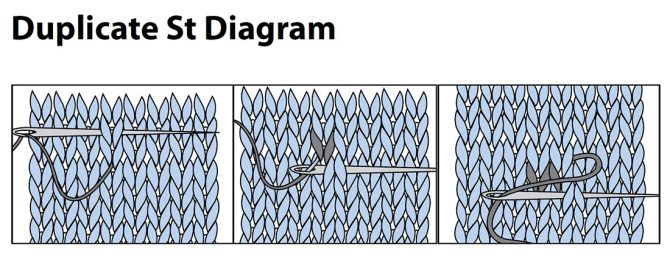 Duplicate stitch diagram