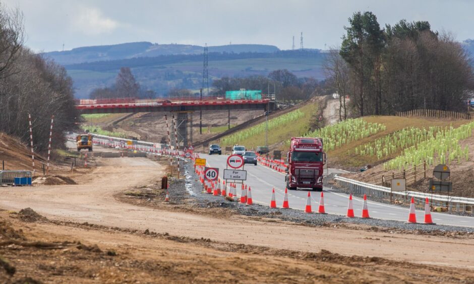 A9 dualling works between Luncarty and Birnam in 2020