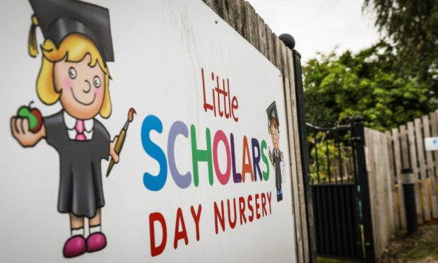 Signage outside Little Scholars Nursery in Broughty Ferry, the nursery that was sued by Nadia El-Nakla and husband Humza Yousaf over claims bosses discriminated against their young daughter.