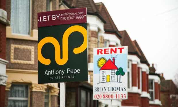 Homes to rent signs