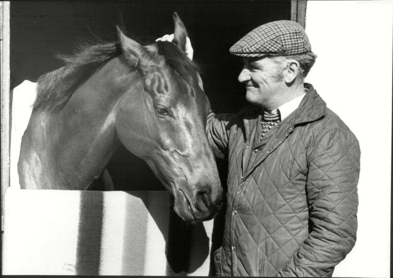 Red Rum with trainer Ginger McCain.