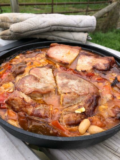 Pork tagine at The Brand Family Farm.