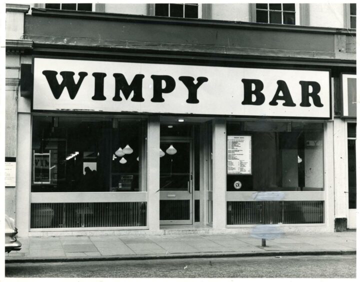 Dundee's own Wimpy bar in the 1960s.