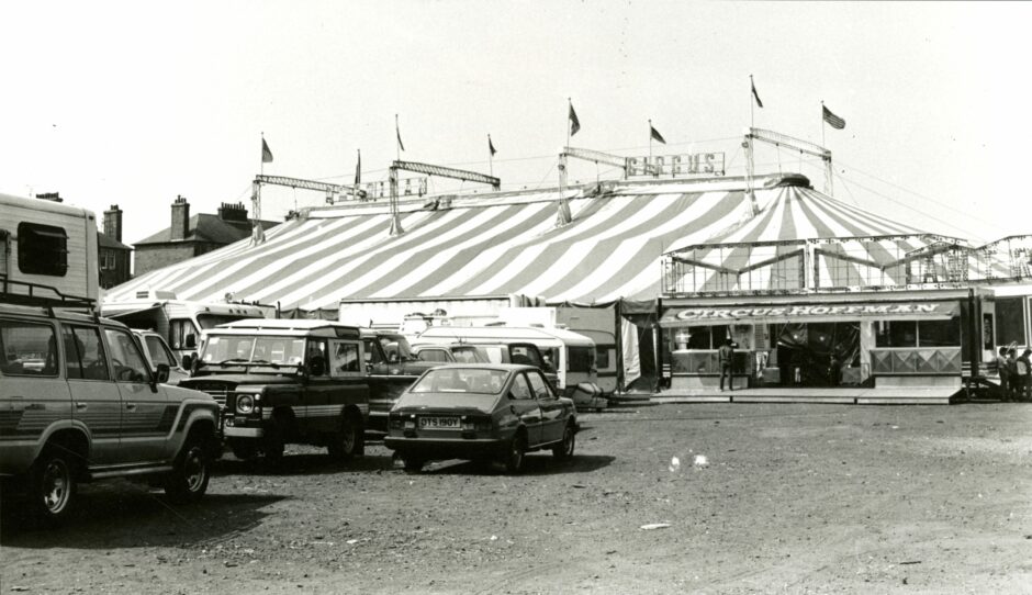 Three Ring Circus of Hoffman, which set up at Gussie Park in 1989.