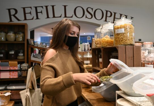 Food and drink journalist Karla Sinclair at a zero-waste shop