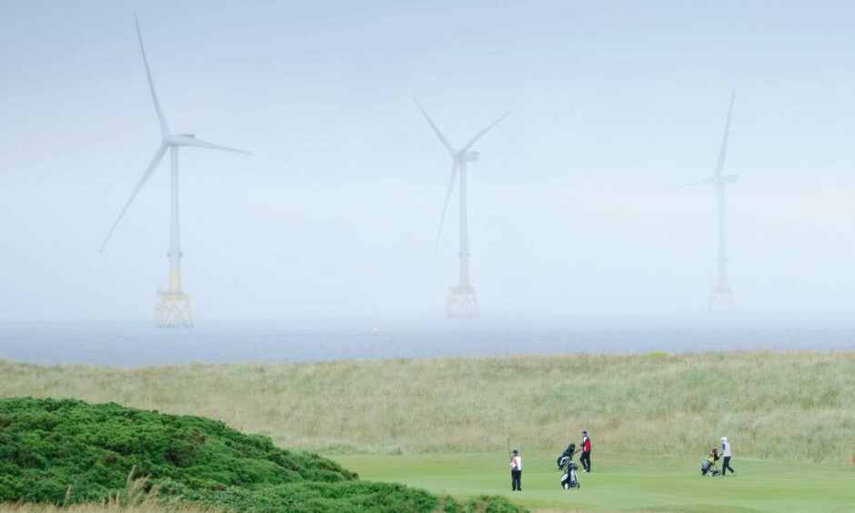 Donald Trump blasted the construction of wind farms in Aberdeen Bay.