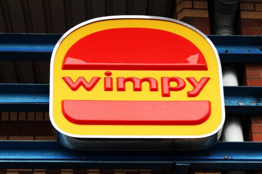 The iconic Wimpy sign that would draw customers in.