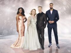 Oti Mabuse, Jayne Torvill, Christopher Dean and Ashley Banjo, the judges for ITV1’s Dancing On Ice (ITV/PA)