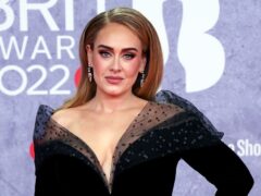 Adele attending the Brit Awards 2022 at the O2 Arena, London (Ian West/PA)