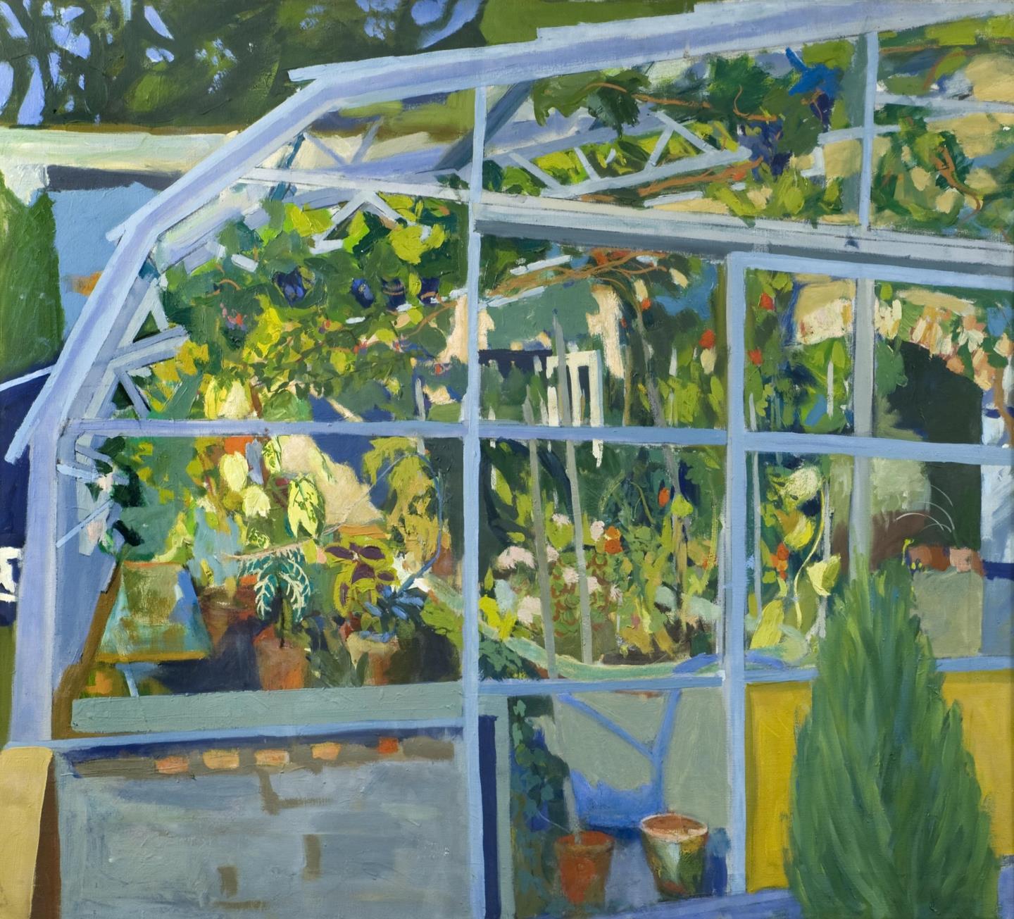 Janet painted Greenhouse when she was studying at the college in 1971.