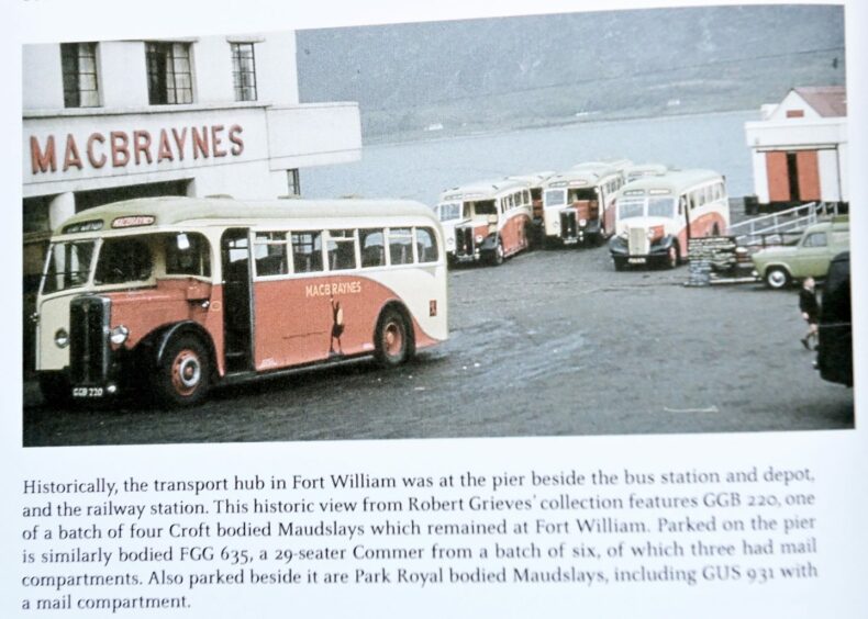 An excerpt from a page of his book Highland Buses