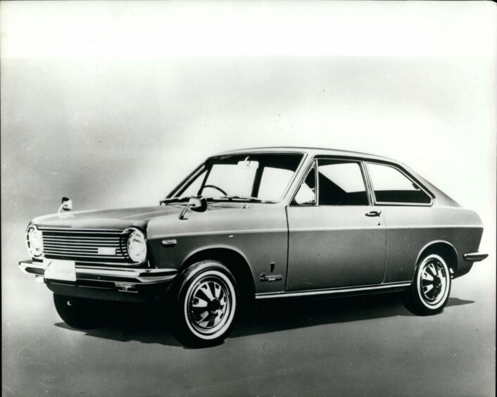 Nissan Motor Co's Datsun 1000 sunny Coupe from 1972. Shutterstock.