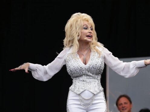 Dolly Parton performing on the Pyramid Stage at the Glastonbury Festival (Yui Mok/PA)