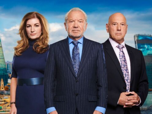 Karren Brady, Lord Sugar and Claude Littner from The Apprentice (BBC/PA)