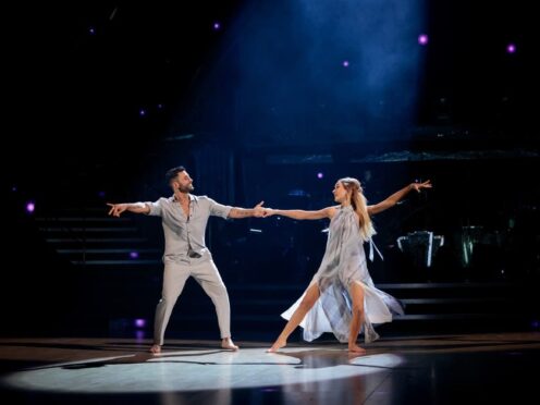 Rose Ayling-Ellis and Giovanni Pernice danced in silence for part of one of their performances on Strictly (BBC/PA)