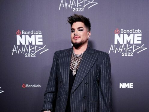 Adam Lambert arriving at the NME Awards (Ian West/PA)