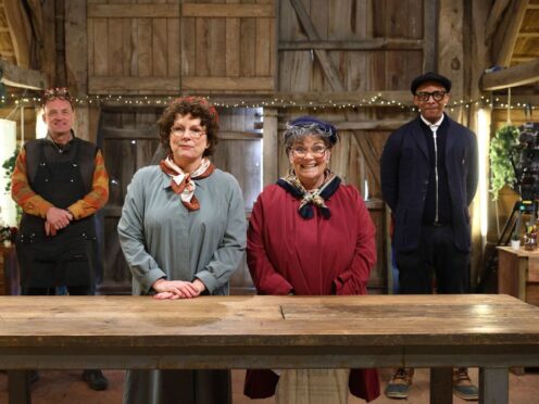 Dawn French and Jennifer Saunders in The Repair Shop for Comic Relief (Jordan Mansfield/Comic Relief/PA)