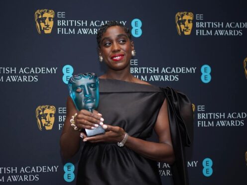 Lashana Lynch arriving at the 75th British Academy Film Awards Dinner at the Grosvenor House Hotel in London. Picture date: Sunday March 13, 2022. (Yui Mok/PA)