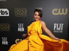 Bold colours and long trains reign at CCA red carpet (Vianney Le Caer/Invision/AP)