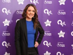 Laura Tobin attending The Ultimate News Quiz 2022 at the Grand Connaught Rooms in central London (James Manning/PA)