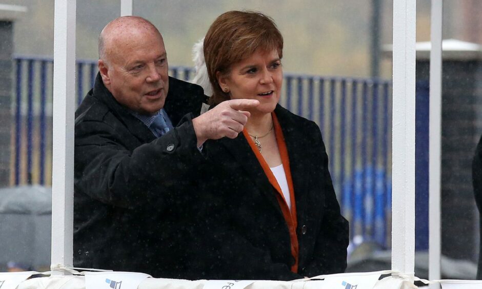 First Minister Nicola Sturgeon with Jim McColl.